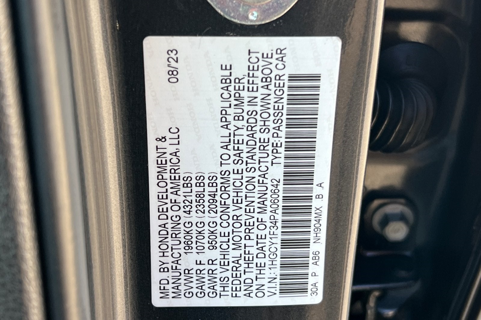 2023 Honda Accord EX