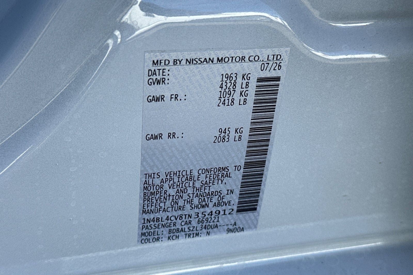 2026 Nissan Altima 2.5 SR