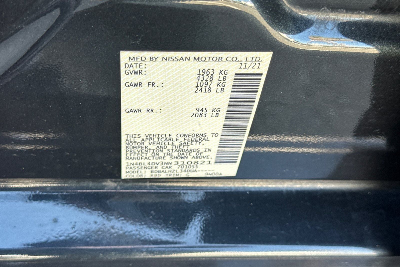 2022 Nissan Altima 2.5 SV