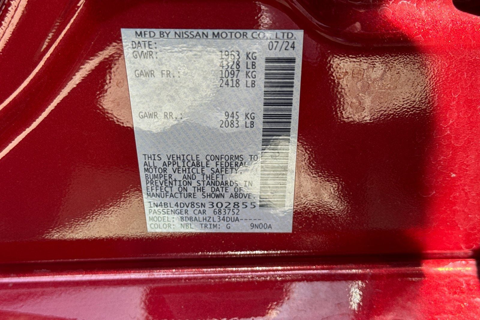 2025 Nissan Altima 2.5 SV