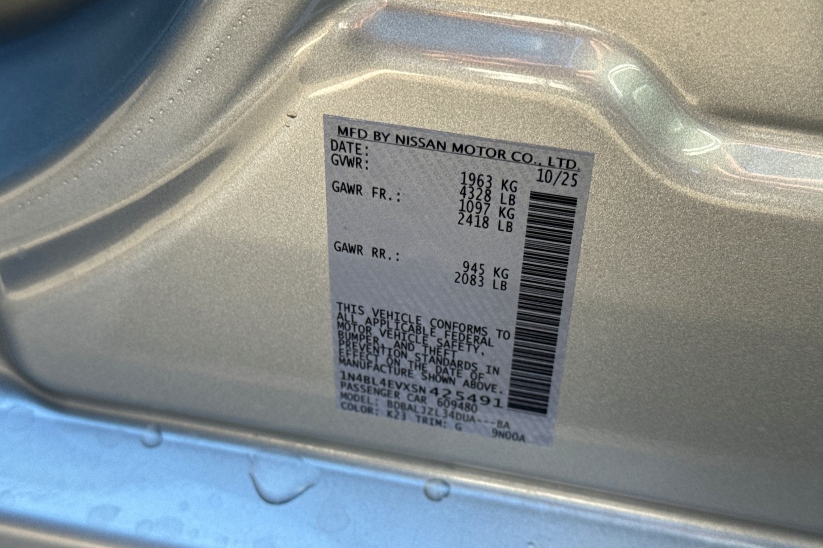 2025 Nissan Altima 2.5 SL