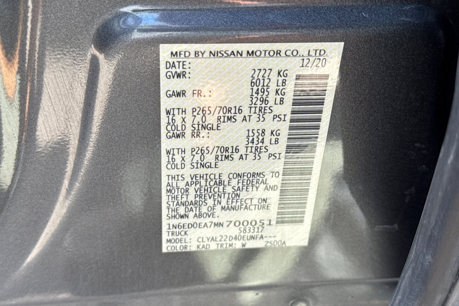 2021 Nissan Frontier SV