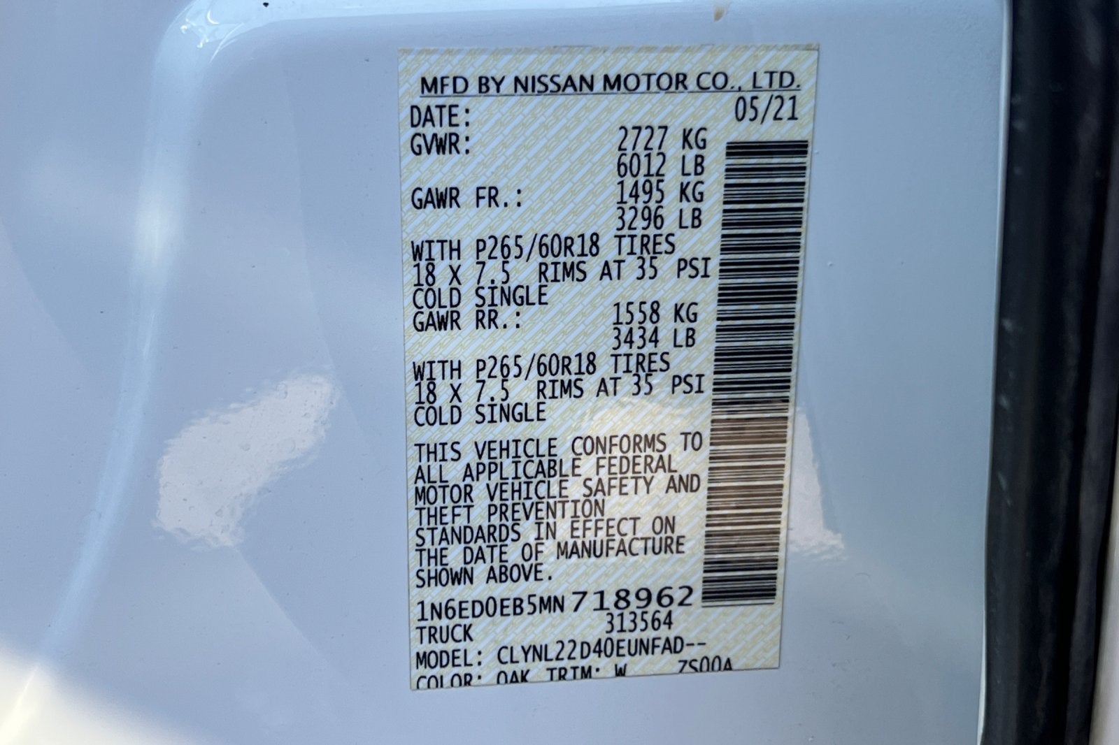 2021 Nissan Frontier SV