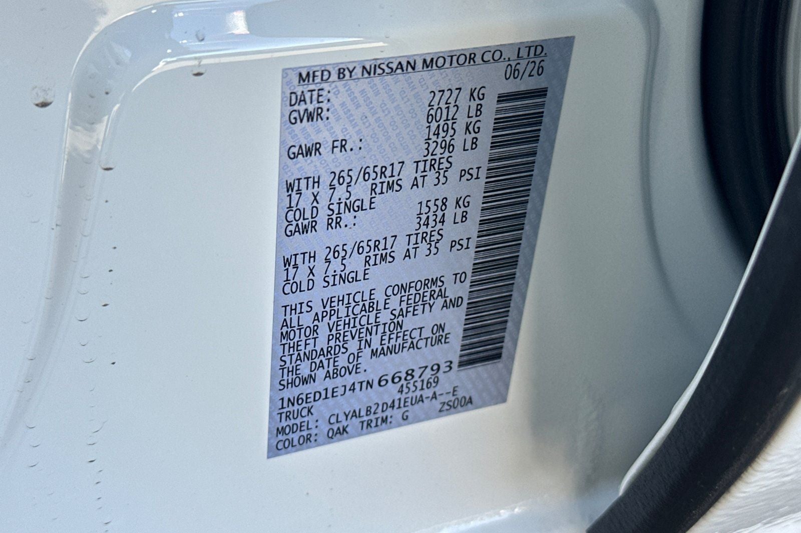 2026 Nissan Frontier SV