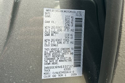 2026 Nissan Frontier SV