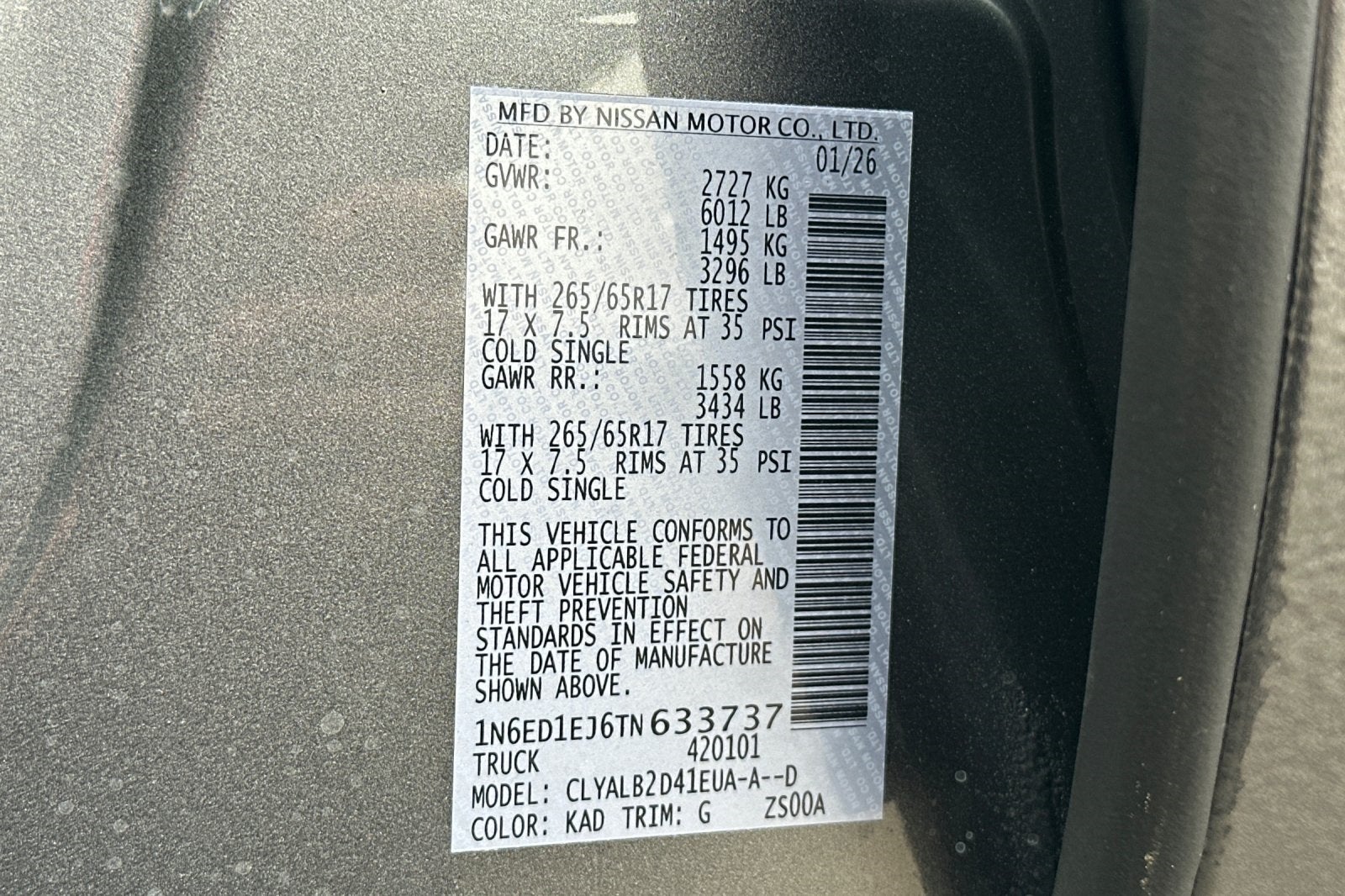 2026 Nissan Frontier SV