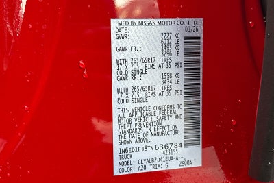 2026 Nissan Frontier SV