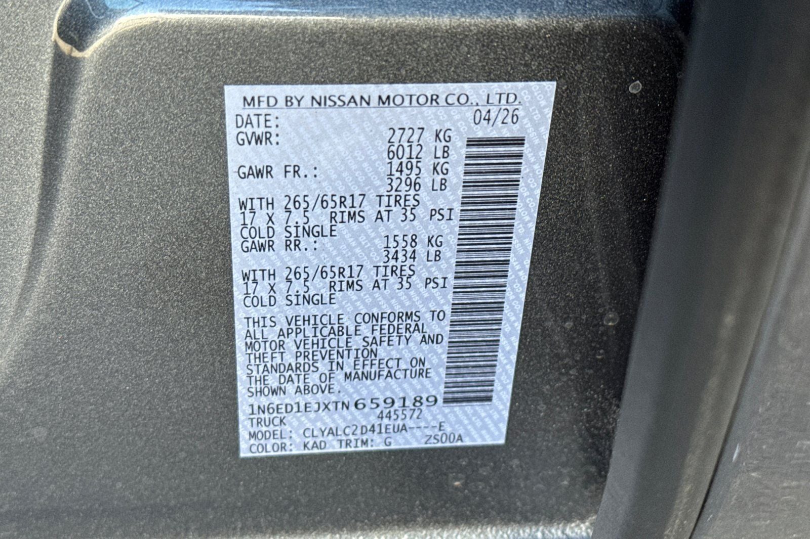 2026 Nissan Frontier SV