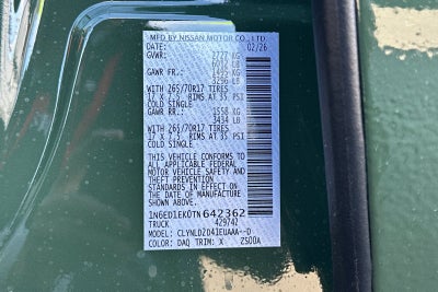 2026 Nissan Frontier PRO-4X