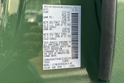 2026 Nissan Frontier PRO-4X