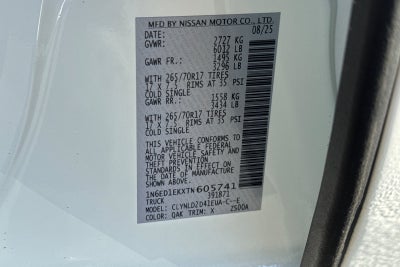 2026 Nissan Frontier PRO-4X