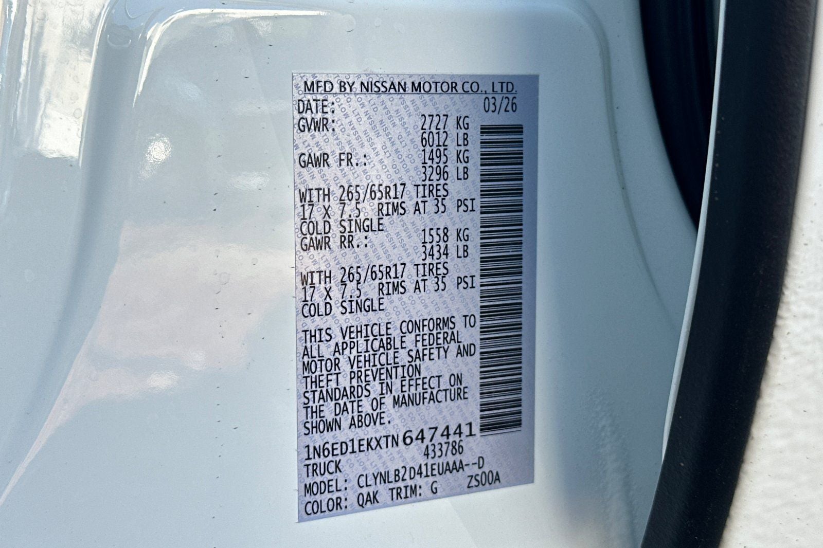 2026 Nissan Frontier SV