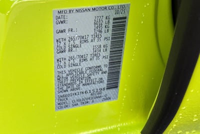 2026 Nissan Frontier PRO-4X