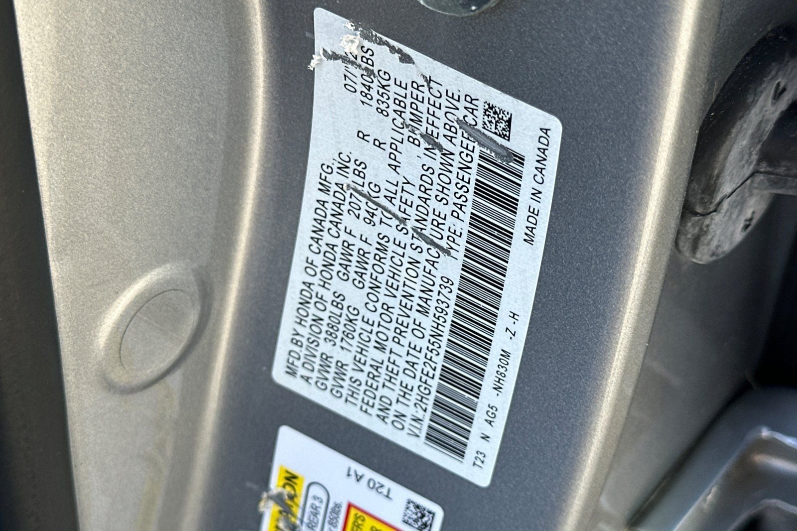 2022 Honda Civic Sport