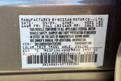 2024 Nissan Sentra SR