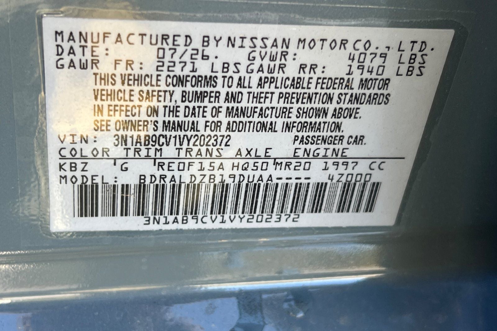 2027 Nissan Sentra SV