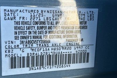 2026 Nissan Sentra SV