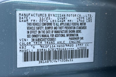 2026 Nissan Sentra SV