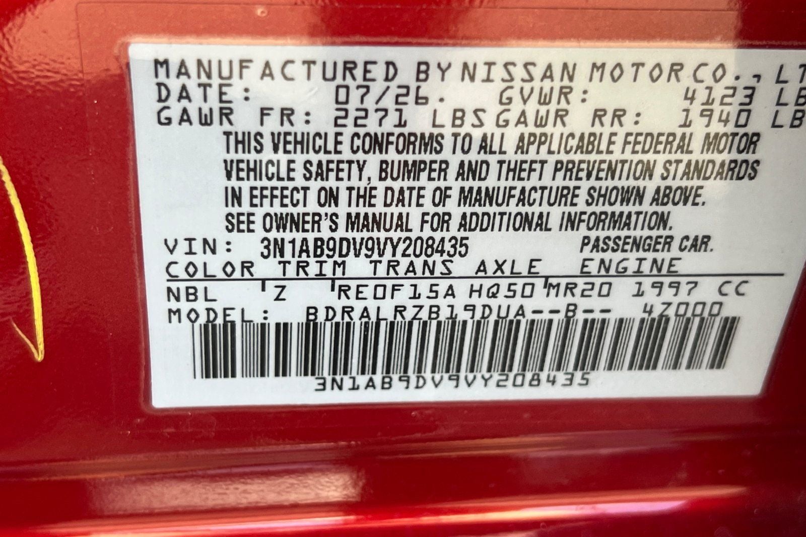 2027 Nissan Sentra SR