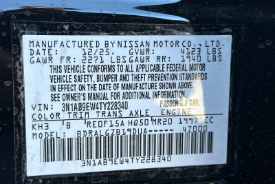 2026 Nissan Sentra SL