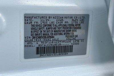 2025 Nissan Versa 1.6 S