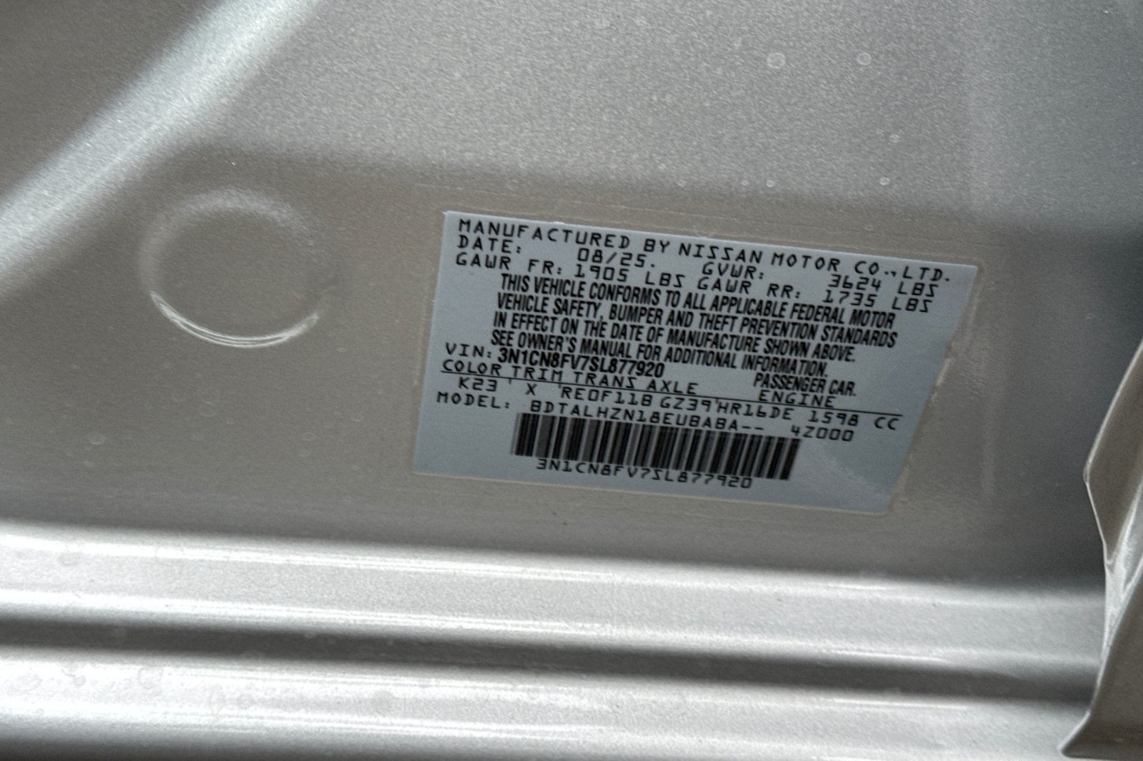 2025 Nissan Versa 1.6 SR