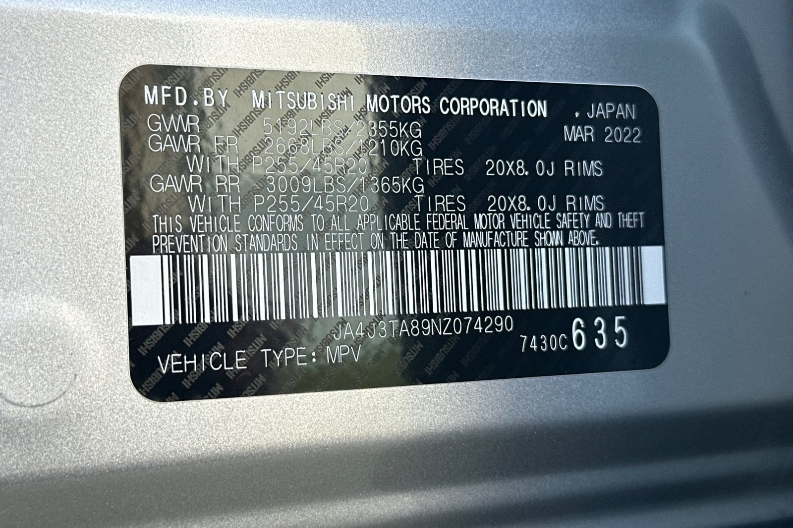 2022 Mitsubishi Outlander ES