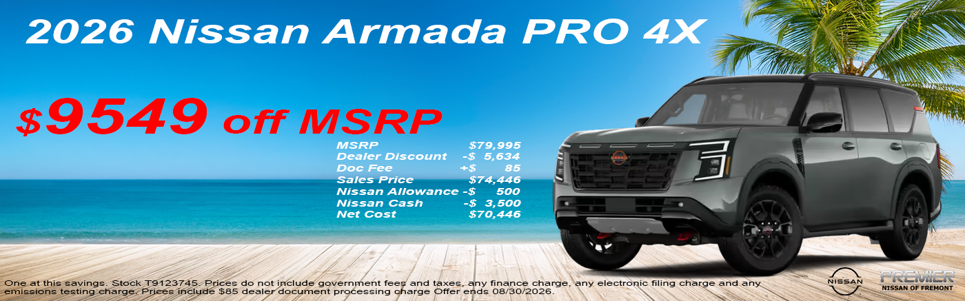 $9549 off MSRP on 2026 Armada