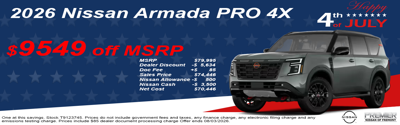 $9549 off MSRP on Nissan Armada