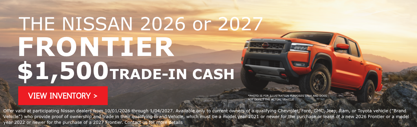 Trade in your truck for a new Frontier!