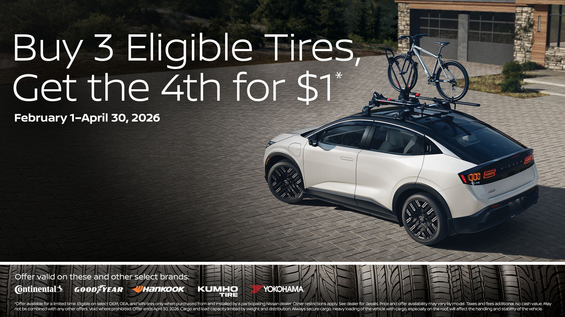 BUY 3 ELIGIBLE TIRES GET THE 4TH FOR $1